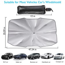 Mejorado para parabrisas de coche Sombrilla bloque UV Paraguas Parasol plegable na sprzedaż  Wysyłka do Poland