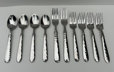 Lote de 10 colheres marteladas Cambridge MAJESTY GLOSSY garfos talheres de aço inoxidável comprar usado  Enviando para Brazil