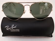 1990's VINTAGE B&L RAY-BAN AVIADOR EUA OURO 62[]14 L2846 G-15 E ESTOJO ORIGINAL comprar usado  Enviando para Brazil