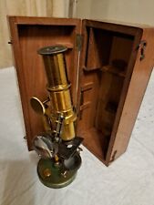 Antique brass microscope for sale  DOLGELLAU