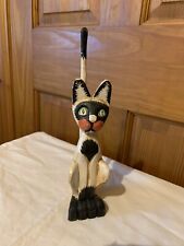 Wooden cat seated for sale  CARNFORTH