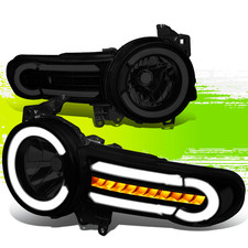 Sequencial Led Drl Farol do projetor para Fj Cruiser 07-14 Preto Fumê Clara comprar usado  Enviando para Brazil