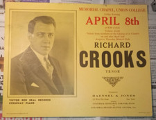 Richard Crooks - Tenor - Pôster 11X14" - Selo Vermelho Victor - Piano Steinway - CBS comprar usado  Enviando para Brazil