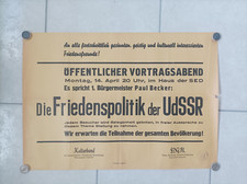 Plakat vortrag friedenspolitik gebraucht kaufen  Braunschweig
