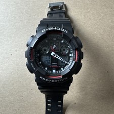 Relógio Casio Masculino G-Shock Preto e Vermelho Ana-Digital Mostrador Pulseira GA100-1A4, usado comprar usado  Enviando para Brazil