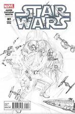 STAR WARS #1 ALEX ROSS SKETCH VARIANT COVER 1:200 MARVEL COMICS 2015 comprar usado  Enviando para Brazil