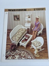 Móveis de vime sofá moda boneca Annie's sótão plástico lona página padrão comprar usado  Enviando para Brazil