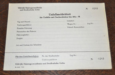 Blanko unfallmeldeblatt veb gebraucht kaufen  Zschopau