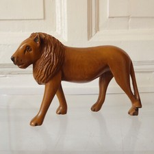 Löwe figur handgeschnitzte gebraucht kaufen  Hannover