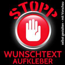 Wunschtext aufkleber gestalten gebraucht kaufen  Duisburg