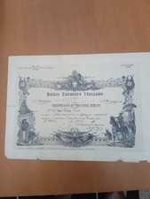 Regio esercito certificato usato  Roma