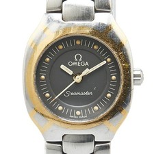 Relógio feminino OMEGA Seamaster quartzo mostrador cinza aço inoxidável GZl17m95 comprar usado  Enviando para Brazil
