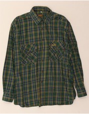 Camisa masculina de flanela BAILO tamanho 43 xadrez verde grande AL03 comprar usado  Enviando para Brazil
