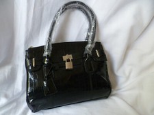 Black patent faux for sale  ORPINGTON