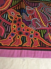 Molas 2 Blusa Panamá Kuna Arte Indígena Tamanho P Guna Yala San Blas Puma comprar usado  Enviando para Brazil