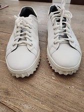 Tênis Ferragamo Cube Bianco couro de bezerro cano baixo / EUA 10,5 /branco comprar usado  Enviando para Brazil