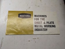 Keetona machines sheet for sale  USA