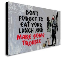 Banksy forget ...canvas for sale  PLYMOUTH