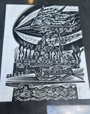 Xilografia tranquillo marangon usato  Trieste