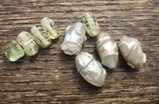 Lote de miçangas antigas alemãs cintilantes aplicadas a ouro arte texturizada vidro mistura cristal descascando comprar usado  Enviando para Brazil