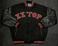 Usado, ZZ Top Hermosa Chaqueta Universitaria Cuerpo de Lana Mangas de Cuero segunda mano  Embacar hacia Argentina