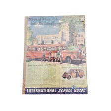 Usado, 1940 Estação de Publicidade de Ônibus Escolar Internacional Vagão Escola Estampa Antiga AD comprar usado  Enviando para Brazil