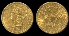 1893 gold liberty d'occasion  Expédié en Belgium