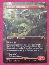 Magic The Gathering JURASSIC WORLD HUNTING VELOCIRAPTOR cartão vermelho MTG REX comprar usado  Enviando para Brazil