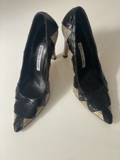 Manolo blahnik black for sale  WEYBRIDGE