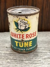 Lubrificante de cilindro superior vintage 4 oz White Rose TUNE lata de óleo canadense comprar usado  Enviando para Brazil