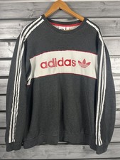Moletom Adidas masculino XL trevo gola redonda pulôver 3 listrado hip hop corrida DMC comprar usado  Enviando para Brazil