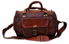 Bolsa masculina de couro de fim de semana de viagem Academia DUFFLE Masculino Genuíno bagagem durante a noite Vintage comprar usado  Enviando para Brazil