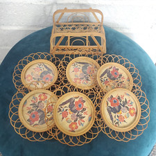 Bamboo floral coasters for sale  Tracy