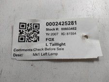 Fox passenger tail for sale  SKELMERSDALE