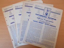 Tottenham programmes four.1960 for sale  THETFORD