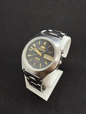 Vintage Orient Relógio Masculino Automático Dia/Data Mostrador Preto 21 Joias Japão 3 Estrelas comprar usado  Enviando para Brazil