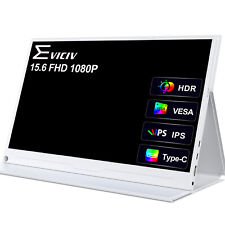 EVICIV 15,6-calowy przenośny monitor biały przenośne monitory Full HD IPS do telefonów komórkowych na sprzedaż  Wysyłka do Poland