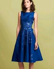 Vestido Pamella Roland primavera 2016 azul floral aplique 3D tamanho 4 ajuste e alargamento comprar usado  Enviando para Brazil