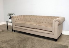 fabric chesterfield sofa for sale  MIRFIELD