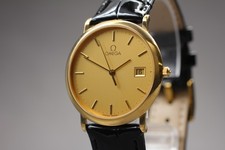 Vintage 1993 OMEGA De Ville Relógio Masculino de Quartzo Mostrador Dourado Cal.1430 [Quase Perfeito] comprar usado  Enviando para Brazil