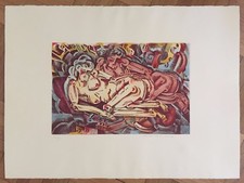 Usado, MURAMASA KUDO (1948-) GRAVURA COLORIDA ORIGINAL "MÚSICA" EM PAPEL ARCOS. 86' comprar usado  Enviando para Brazil