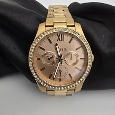 Relógio feminino FOSSIL Scarlette ouro rosa aço inoxidável quartzo numeral romano  comprar usado  Enviando para Brazil