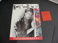DAVID BOWIE GLASS SPIDER TOUR 1987 LIVE CONCERT UK PROGRAMME + TICKET comprar usado  Enviando para Brazil