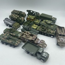 Vehículos militares diecast vintage camuflaje verde sin marca NO.  Lote Tanque 2 3/4" Leer segunda mano  Embacar hacia Mexico
