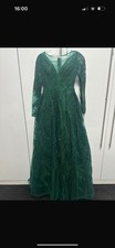 Green embellished embroidered for sale  PRESTON