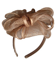 Taupe gold fascinator for sale  NOTTINGHAM
