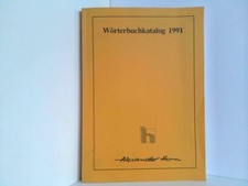 Wörterbuchkatalog 1991 horn gebraucht kaufen  Aarbergen