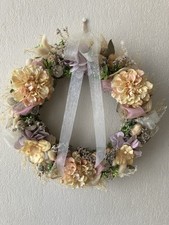Couronne fleurs shabby d'occasion  Bléré