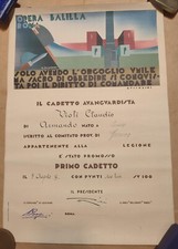 Attestato opera balilla usato  Italia