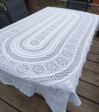 Vintage tablecloth white for sale  LOWESTOFT